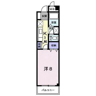 ラムール雅【1階】の間取り