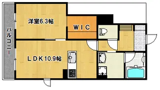ウィスタリアK【1階】の間取り