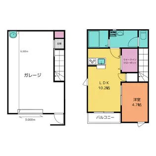 クラフトコーヴォ【1階】の間取り