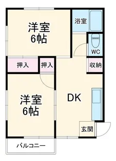 ハウス秋山A棟【2階】の間取り