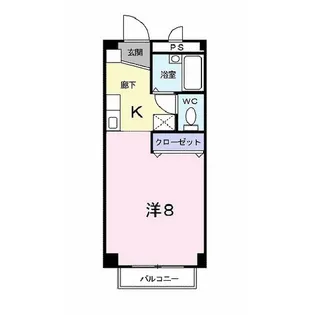 ドエルリバーサウスB【1階】の間取り