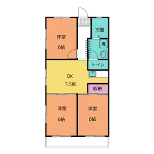 パークサイドヒバリ【1階】の間取り