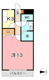 グランパス【3階】の間取り