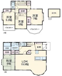 神奈川県厚木市戸室1【一戸建】の間取り
