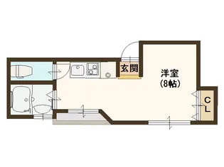 大阪府大阪市西成区天下茶屋2【アパート】の間取り