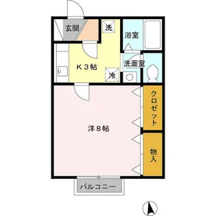 セジュールエトワール【2階】の間取り