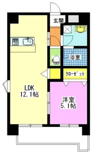 サウスイン奥田【1階】の間取り