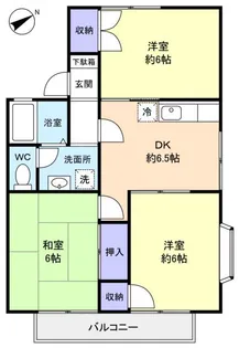 ローズハイムB【2階】の間取り