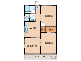 グリーンカーサ【2階】の間取り