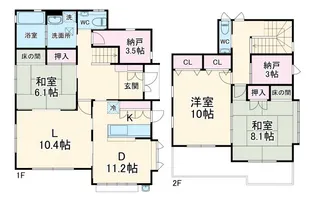 神奈川県伊勢原市神戸【一戸建】の間取り