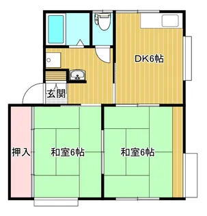 ロイヤルタウン紫竹V【2階】の間取り