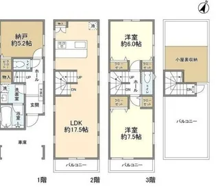 東京都渋谷区千駄ヶ谷2【一戸建】の間取り