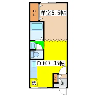 エーコー大楽毛B【2階】の間取り