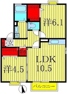 レセーナA・B棟【2階】の間取り