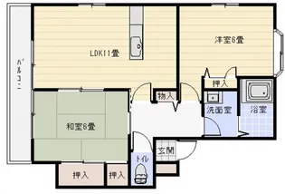 アセント古市【1階】の間取り