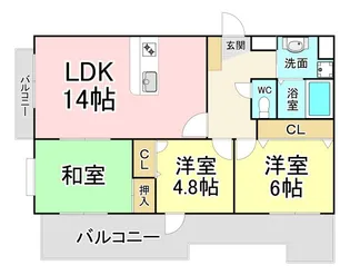 福岡県北九州市八幡西区竹末1【マンション】の間取り