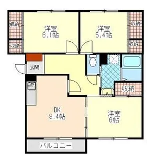 ニューエルディム御幸【2階】の間取り