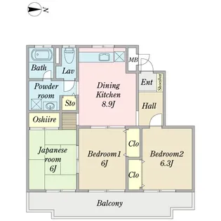 3DKの間取り画像