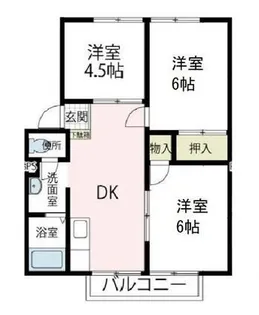 グリーンハイムほやの【2階】の間取り