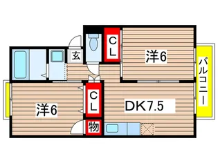 ヴィレッジ1711【1階】の間取り