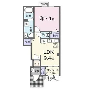 アムール・K【1階】の間取り