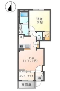 (仮称)高知市あぞうの中町新築アパート【1階】の間取り