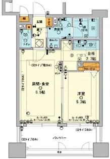 アクタス大手門パークシティ【11階】の間取り