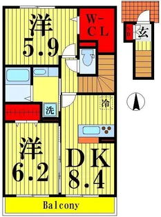 ferio【2階】の間取り