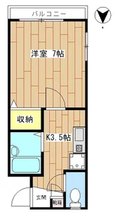 壱番館【3階】の間取り
