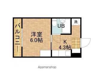 シングル18【2階】の間取り