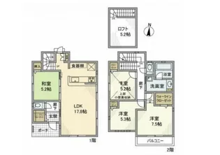 東京都杉並区下井草4【一戸建】の間取り