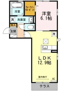 アンソレイエ【1階】の間取り