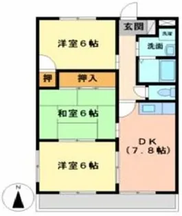 エスポワール80弐番館【1階】の間取り