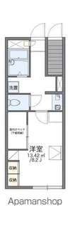 レオパレスエクセレント鹿嶋C【1階】の間取り