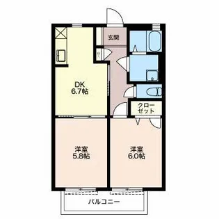 グリーンライズN【2階】の間取り