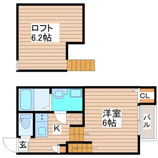 スカイトピア旭ヶ丘【2階】の間取り