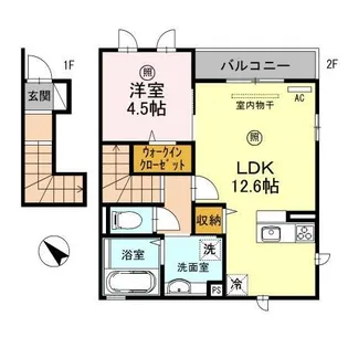 1LDKの間取り画像