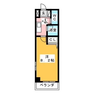 キャトルセゾン中郷【2階】の間取り