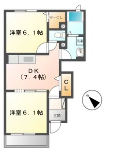レガンス・サカ【1階】の間取り