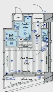 メインステージ中目黒【8階】の間取り