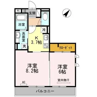 サンシスト【1階】の間取り