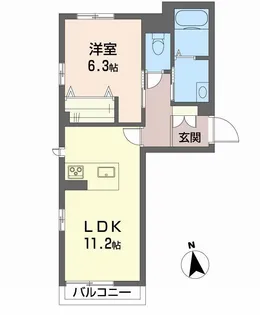 リーフガーデンI【3階】の間取り