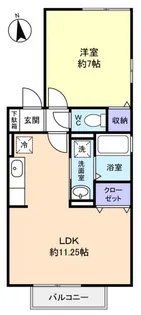 リヴェール津田沼【1階】の間取り