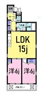 ウィステリア西横浜【4階】の間取り