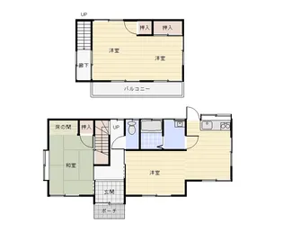 群馬県伊勢崎市田部井町1【一戸建】の間取り