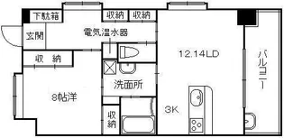 メディオコート大手町【8階】の間取り