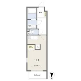 ルシエル東海通ノース【2階】の間取り