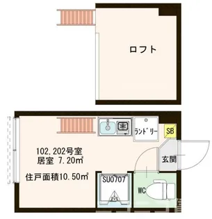 リュクスシティー高井戸【2階】の間取り