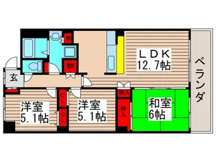 サニーフォレスト藤原壱番館【3階】の間取り