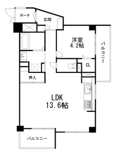 兵庫県芦屋市大原町【マンション】の間取り